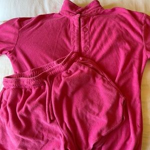 Pink Terrycloth Set